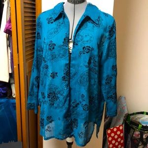 Blue dress blouse